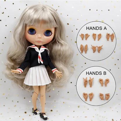 ICY DBS Blyth doll 1/6 bjd 30cm toy tan skin joint body shiny face with clothes shoes anime