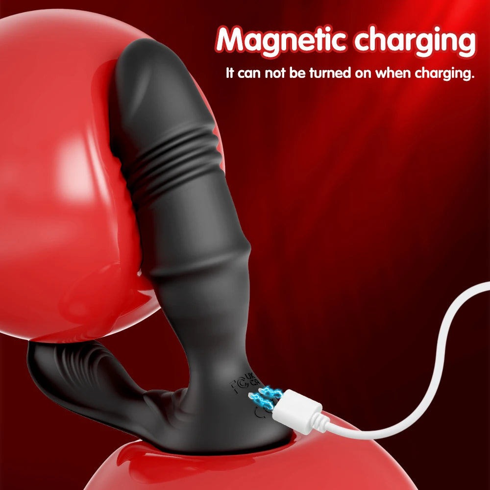 Thrusting Prostate Massager with Ring