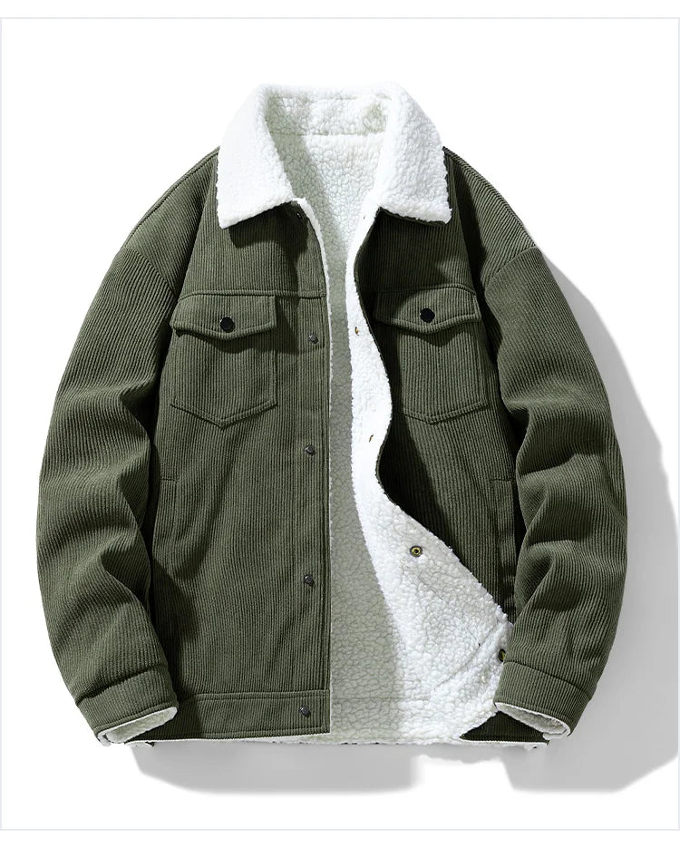 Men's Jackets and Coats Fashion Warm Corduroy Thick Coats 2026 Winter Fashion Men's Coats Down Jackets Men's Cotton Clothing