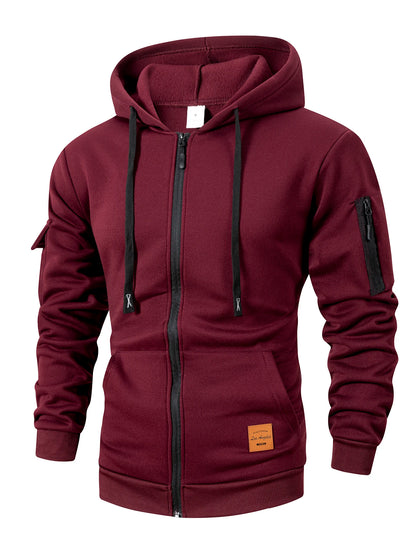 2025 New Autumn Men Sweatshirts Long Sleeve Jacket Hoodie Zipper Closure Jacket Male Hoodies Sweatshirt Slim Fit Male Clothing