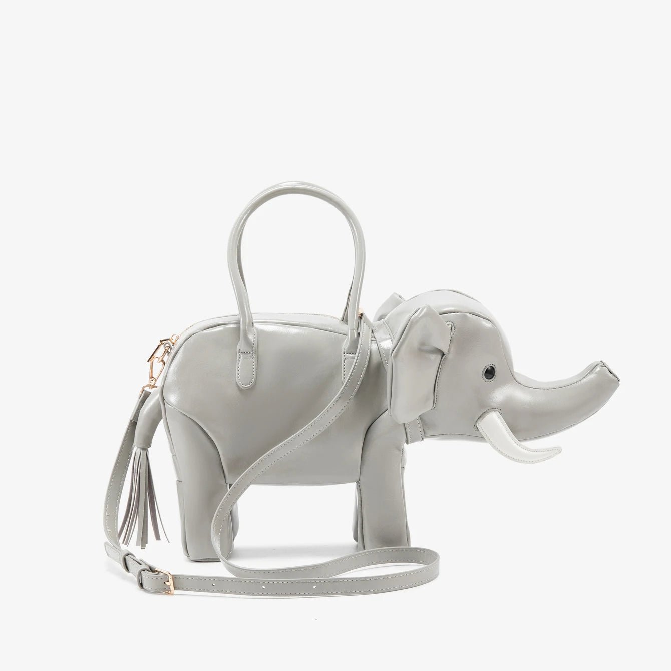 Women's Rhino-Shaped Faux Leather Shoulder Bag – Novelty Handbag, 6 Colors - TRYSHOPPY