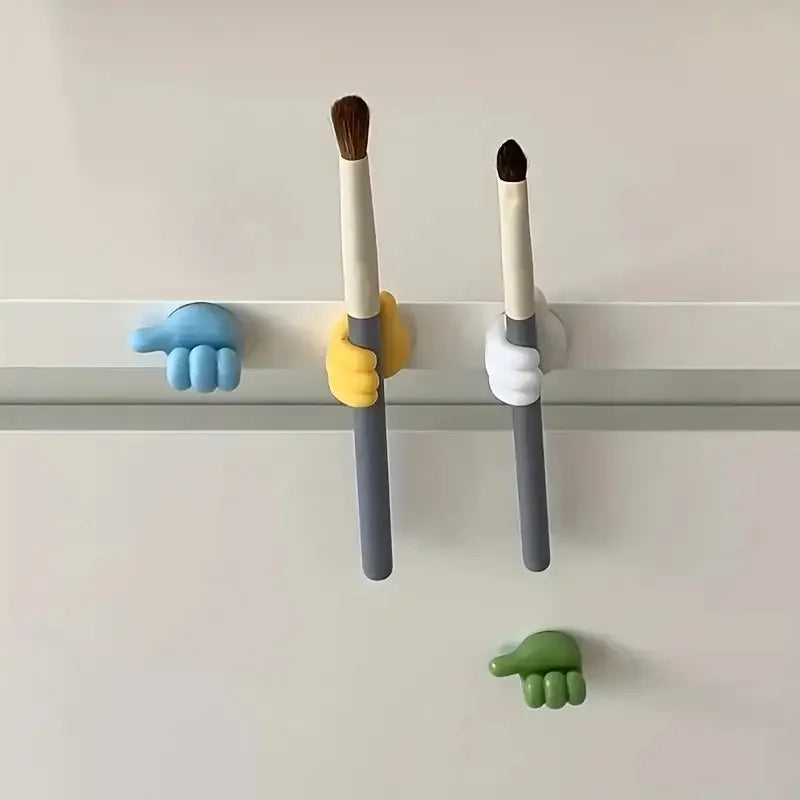 10Pcs Thumb-Shaped Cable Organizer Storage Clips No-Drill Adhesive Hooks Plastic Perfect for Charging Cables Cord Holder