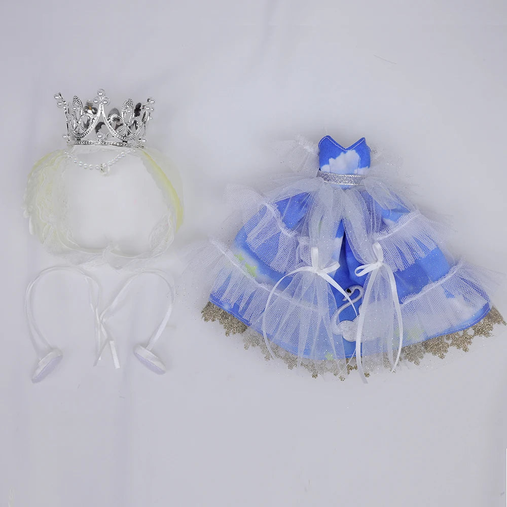 ICY DBS Blyth Doll Dress White Swan Ballet Suit Skirt 1/6 BJD Ob24 Anime Girls