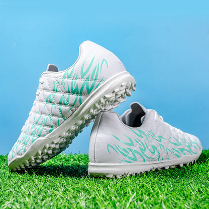 Professional Men TF Football Cleats Shock Absorbing PU Upper Durable Rubber Turf Sole For Adult Grass Field Soccer Games