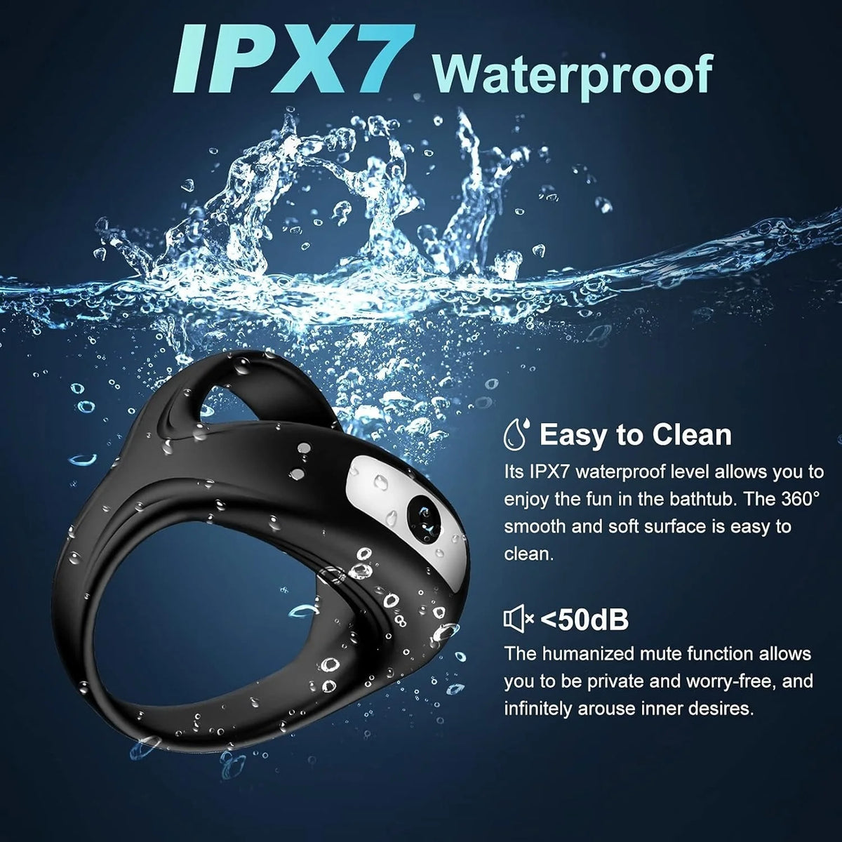 Vibrating Cock Ring Sex Toys for Men - Penis Ring Vibrator, Adult Male Sex Toy for Longer Harder Stronger Couples Adult Sex Toys
