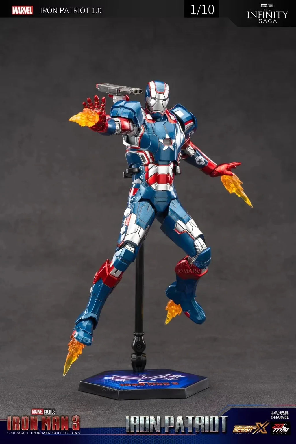 ZD Toys 1/10 Iron Man Figurines MK30 Iron Patriot Blacklash Figures MK33 MK39 MK17 MK21Action Movie Model Adult Collect Gift