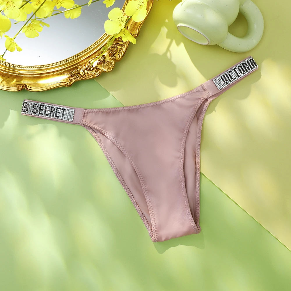 Women's Shine-Strap Thong Panty