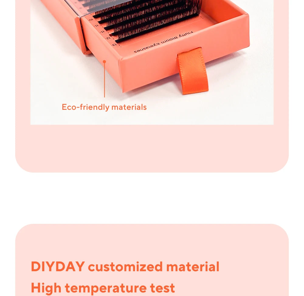 DIYDAY Layered Camellia Eyelashes LB LC LD LU(M) Fluffy Bloom Mink False Lashes Multi-layer Easy Fan Eyelash Extension