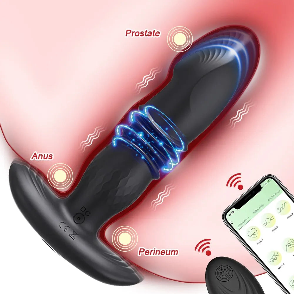 App-Controlled Telescopic Anal Massager