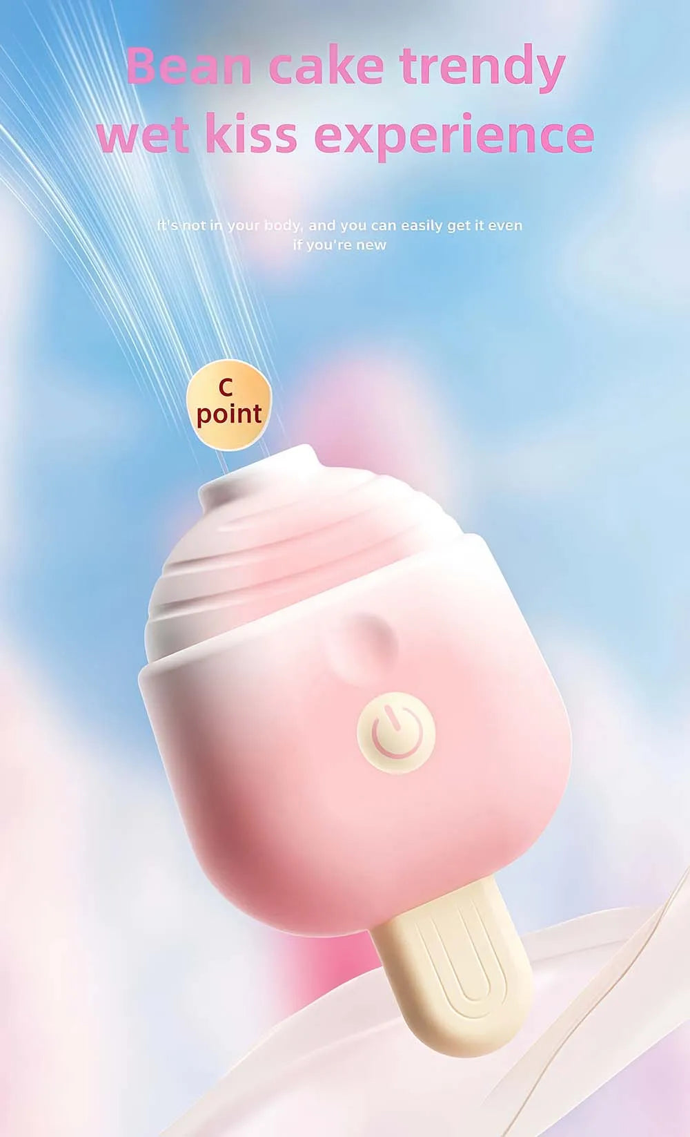 Ice Cream Portable Vibrating Sucking Masturbation Massager Clitoris Nipple Vibrating Sucking Stimulator Sex Toys Adult Products