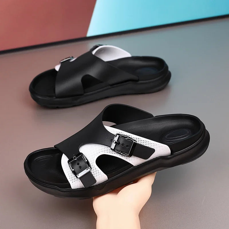Summer Men Casual Sandals Outdoor Climbing Classic Roman Leather Beach Comfortable Trekking Hiking Fishing Fashion Slippers