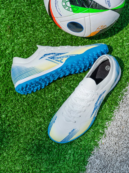Men TF Turf Soccer Shoes Breathable PU Upper Anti‑Slip Rubber Outsole Light Footwear For Artificial Grass Training