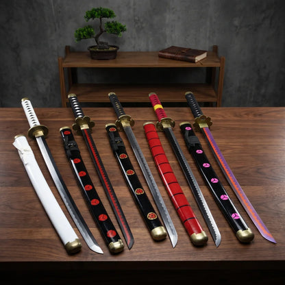 40in Anime One Piece Zoro Katana Wood Sword Luffy schwert Real Size Japanese Samurai Sabre Original Blade Cosplay Prop Toy Gift