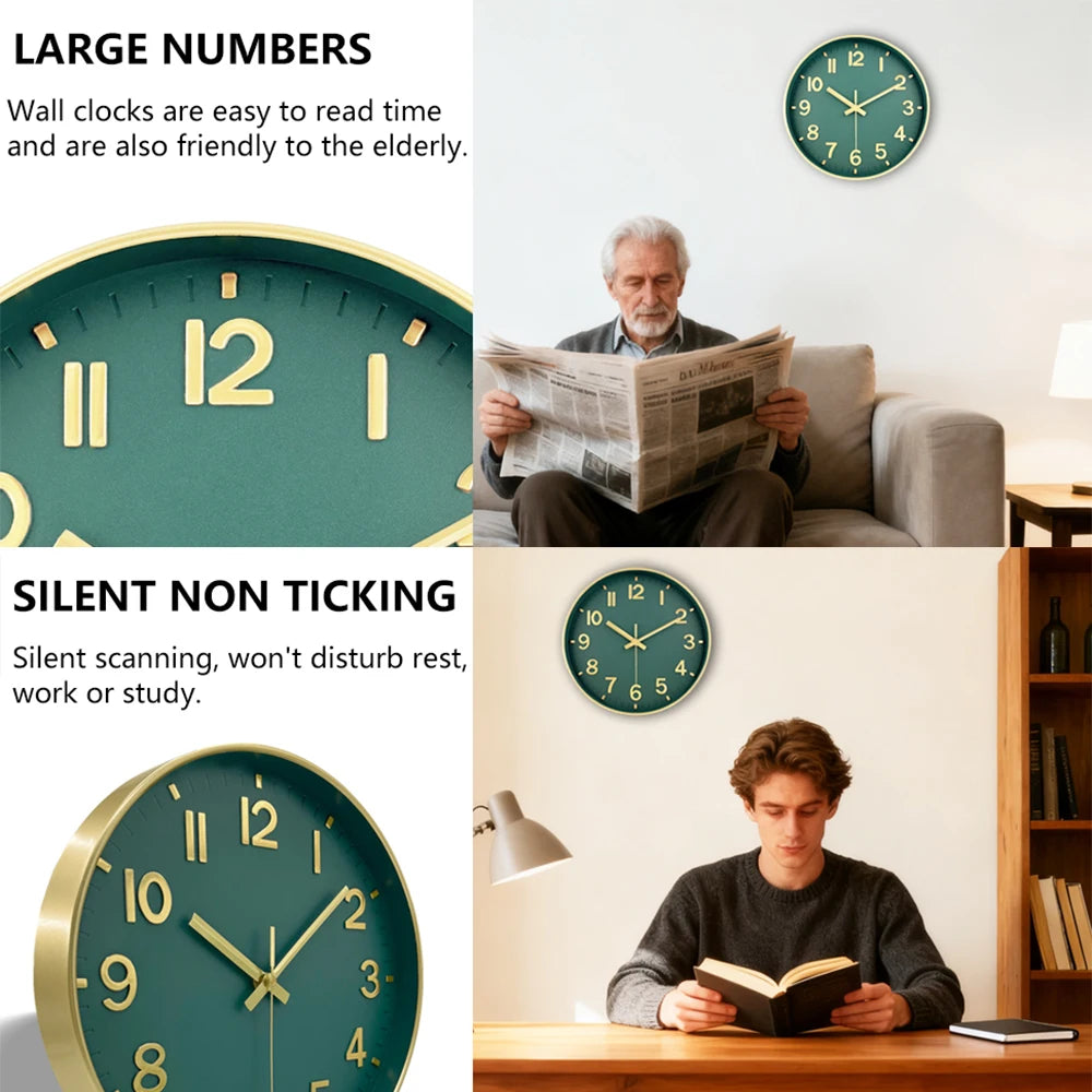 Retro Quartz Wall Clock Modern 3D Cubic Digital Silent Clock Living Room Bedroom Wall Clock Fashion Non Ticking Home Decoration