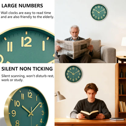 Retro Quartz Wall Clock Modern 3D Cubic Digital Silent Clock Living Room Bedroom Wall Clock Fashion Non Ticking Home Decoration