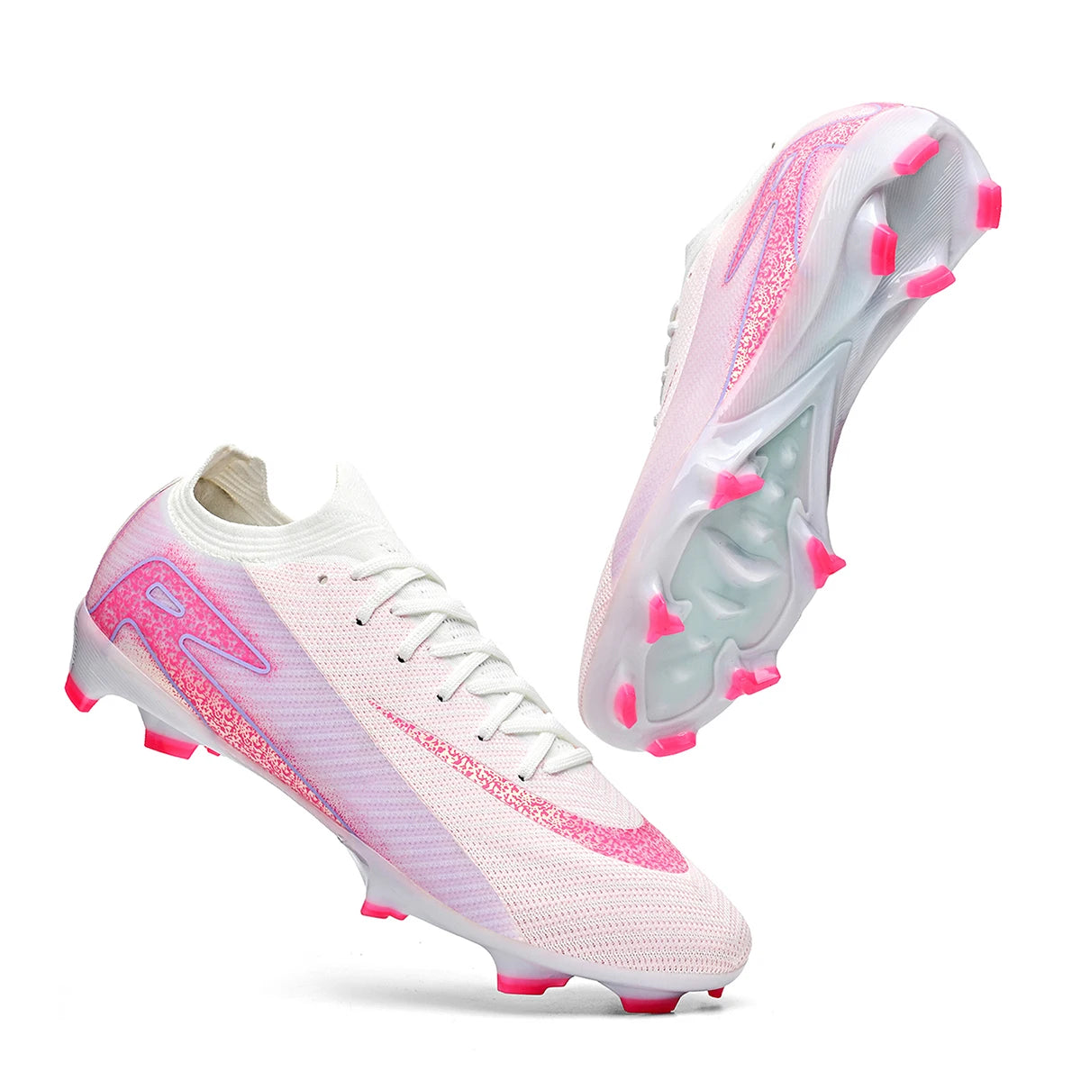 Men AG FG Football Cleats Soft PU Upper Reinforced Stud Structure For Adult Outdoor Lawn Football Match And Training