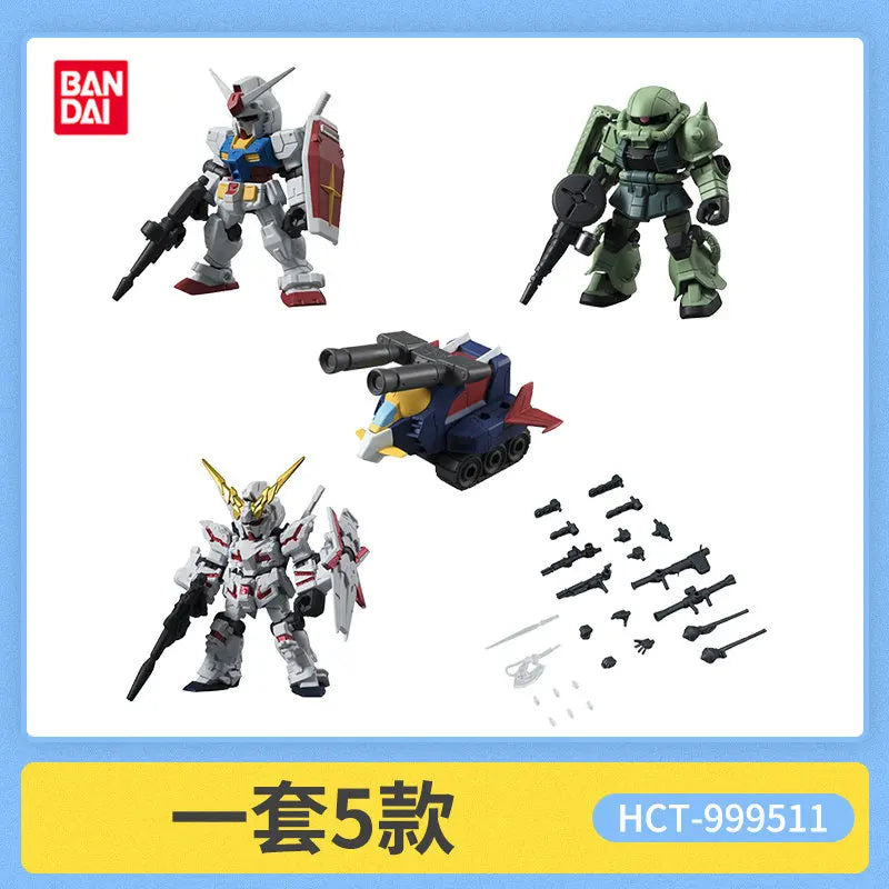 Bandai Gashapon Mobile Suit Ensemble (MSE) Gundam RX-78-2 Strike Hi-Nu Wing Astray ZZ Barbatos Assemble Model Kit Toy