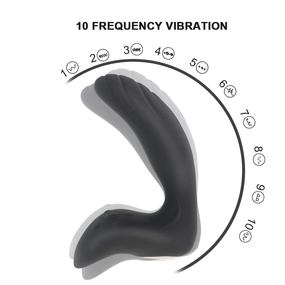 Vibrating Prostate Massage Dildo Vibrator Anal Plug Powerful Motors 10 Stimulation Patterns Butt Plug Silicone Sex Toys for Men