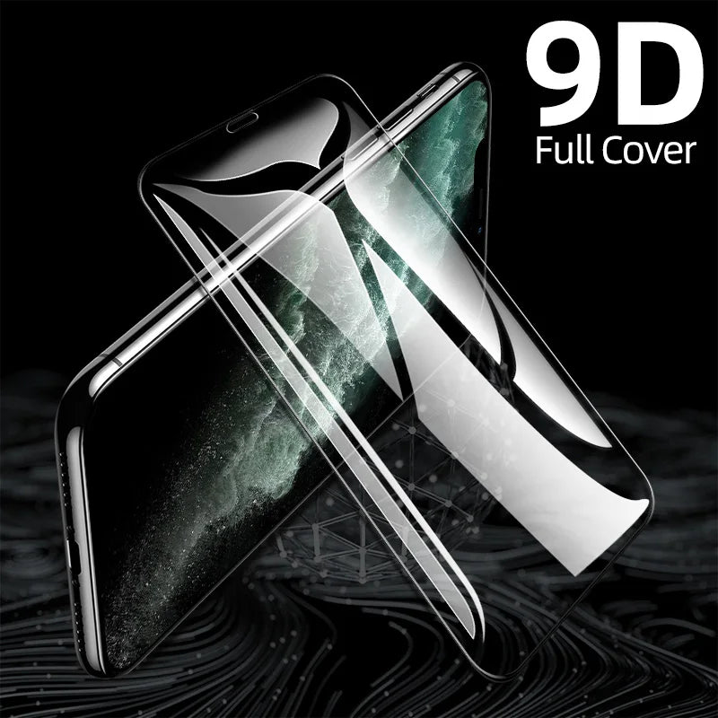 1-5PCS 9D Full Cover Tempered Glass For iPhone 17 16 15 11 12 13 14 18 Pro Max 16E Screen Protector For iPhone 13 Mini XR XS Max