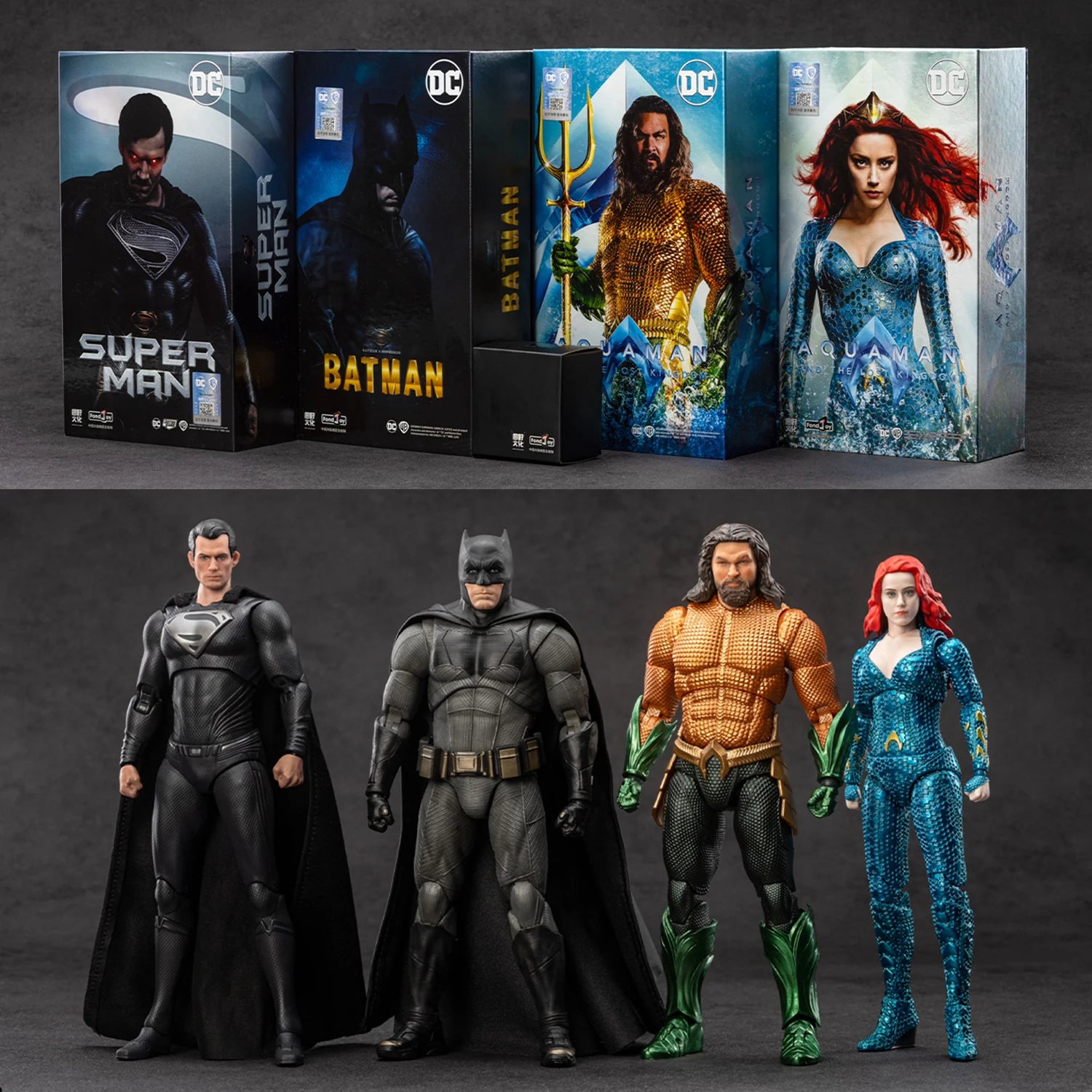DC Justice League Movie figurines Ben Batman Aquaman Mera Black Superman Action Figure Toys Collection Models Toys Gift