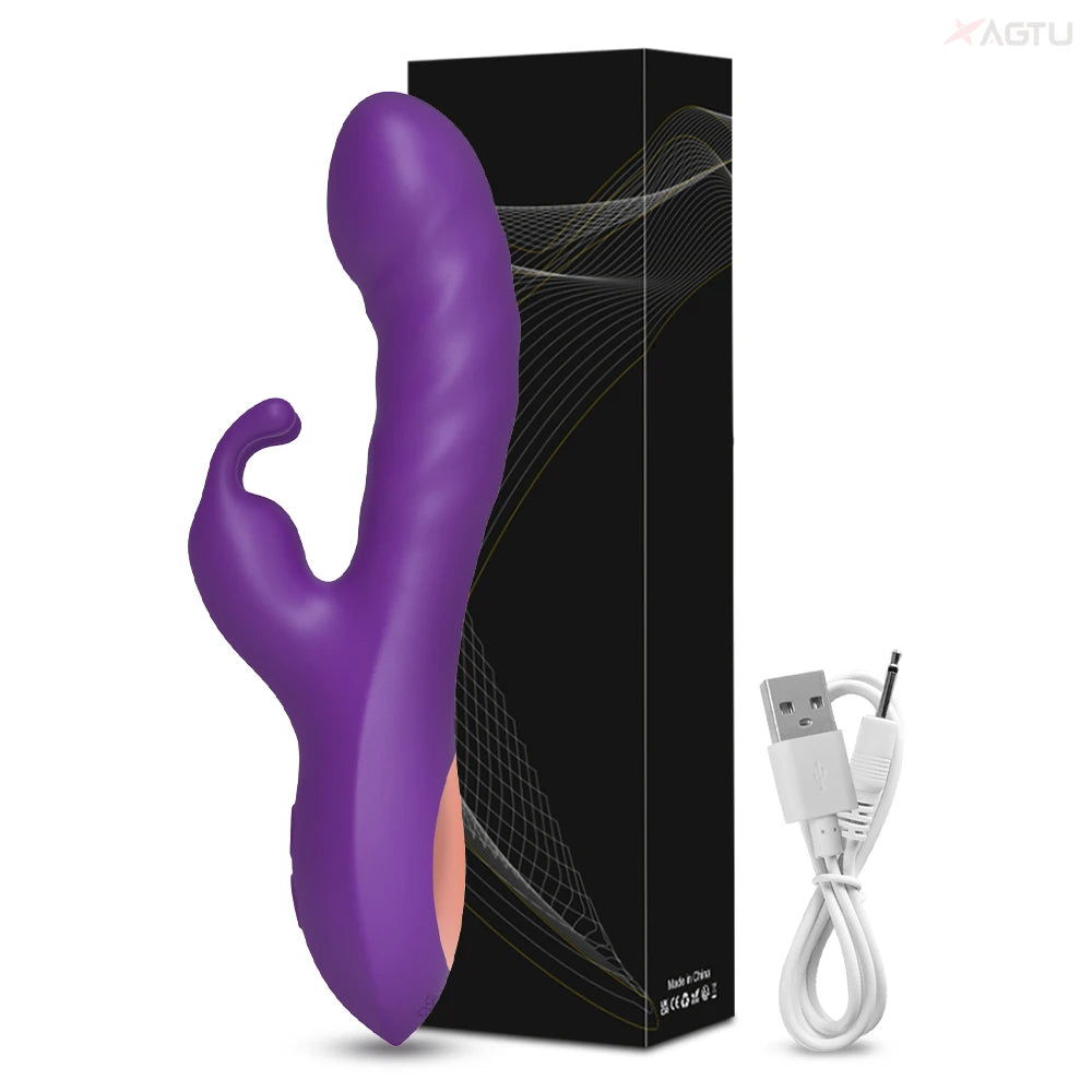 Rabbit Silicone Vibrator for Women Clitoris Stimulator G Spot Vibrating Female Dildo Sex Toys Adults Sex Shop