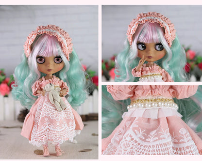 ICY DBS Blyth doll 1/6 bjd joint body doll black skin including clothes shoes casual with 30cm toy gift