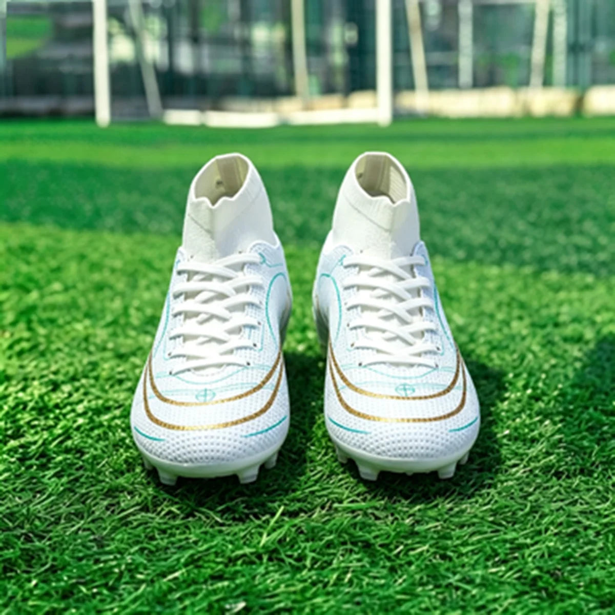 Men AG/FG Firm Ground Football Shoes Wear Resistant PU Upper Stable Studs For Adult Outdoor Lawn Competitive Football Games