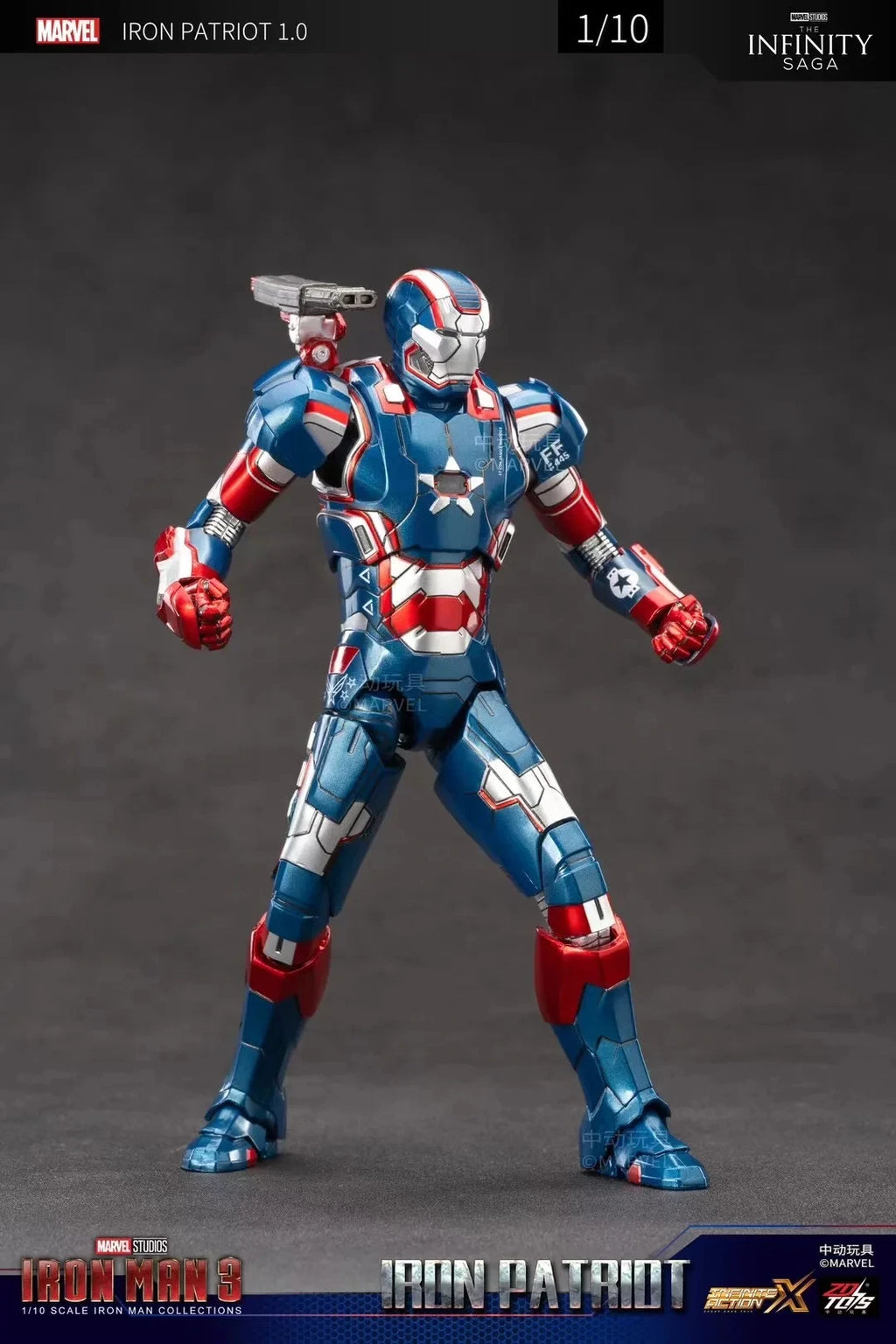 ZD Toys 1/10 Iron Man Figurines MK30 Iron Patriot Blacklash Figures MK33 MK39 MK17 MK21Action Movie Model Adult Collect Gift