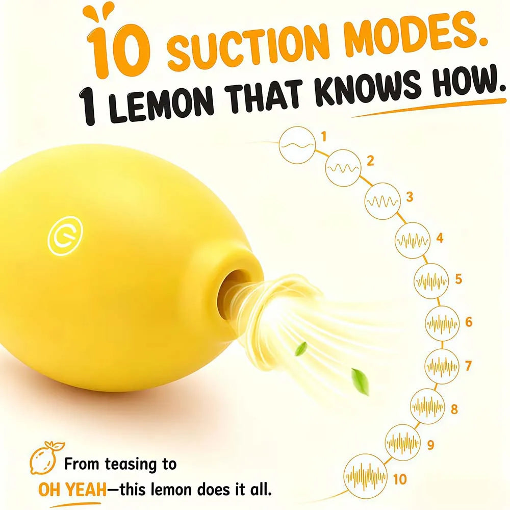 Clitoris Sucking Lemon Vibrator for Women 10 Speed Vacuum Sucker Nipple Stimulator Oral Clit Suction Massager Female Sex Toys