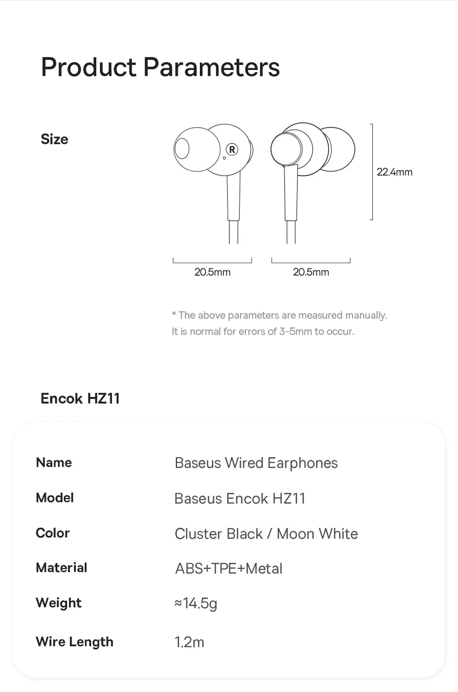 Baseus Encok CZ11/HZ11 Wired Earphones Type-C/3.5mm Jack Wired Headphones With Mic 120°Angle For Laptop Computer Tablet Phone