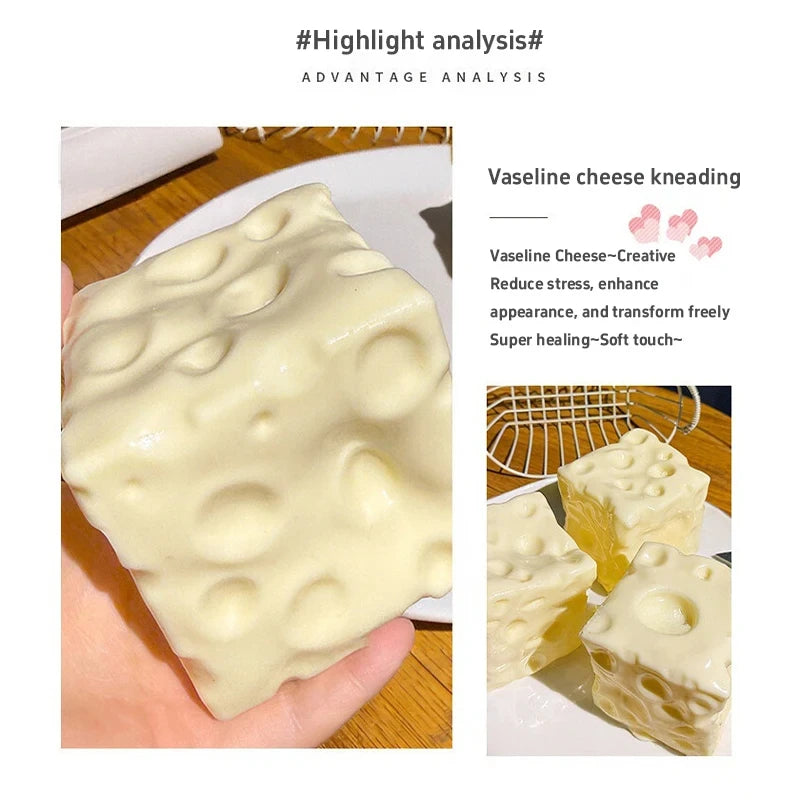 Handmade Coconut Oil Cheese Moldable Squishy Blind Box Non-Rebound Pinch Stress Relief Fidget Toy Decompression Plastic Ball