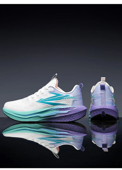 Men's Running Shoes Jogging Cushioning Mesh Outdoor Couple Trainer Race Breathable Sneakers Non-Slip Carbon Board Off-road Shoes
