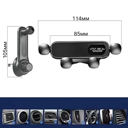 Universal Gravity Car Phone Holder Air Vent Mount Mobile Support for iPhone 13/12 Xiaomi - Automotive GPS Stand