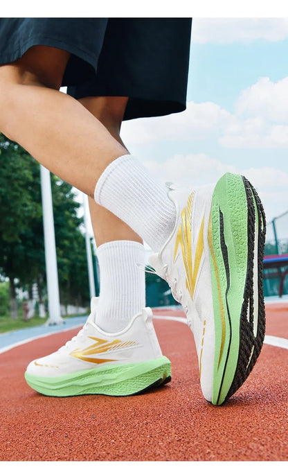 Men's Running Shoes Jogging Cushioning Mesh Outdoor Couple Trainer Race Breathable Sneakers Non-Slip Carbon Board Off-road Shoes