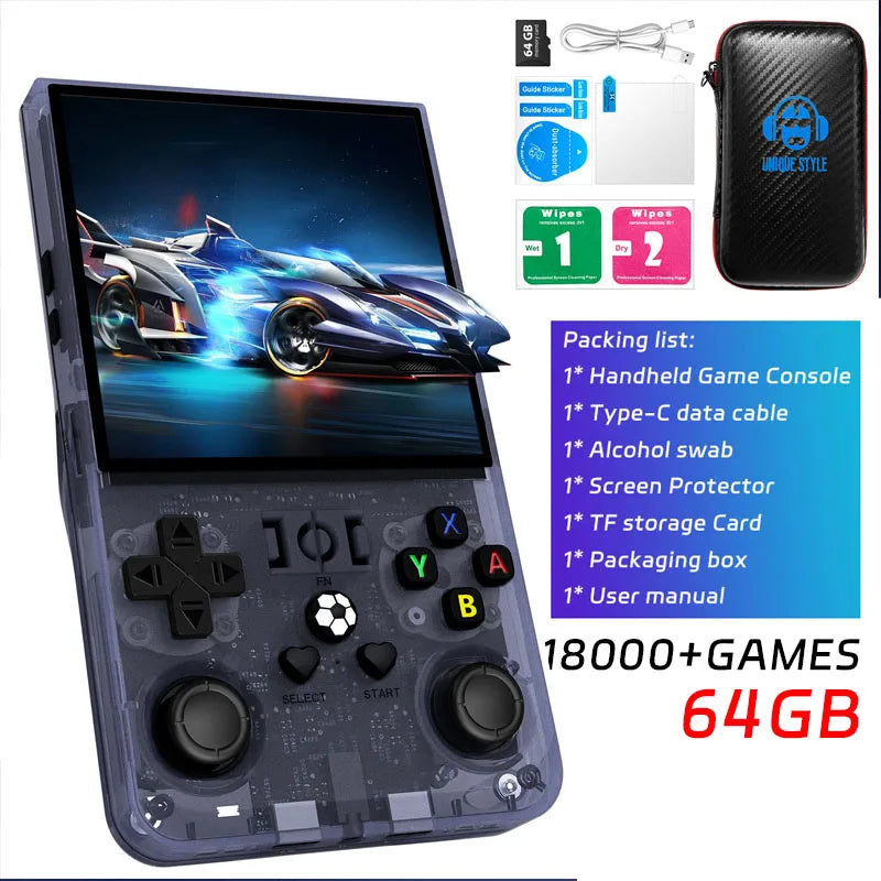 AISLPC R36MAX Retro Handheld Video Game Console 4.0 Inch IPS Screen Portable Pocket Video Player Plug and Play Games Kids Gifts