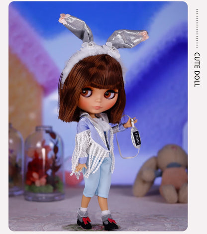 ICY DBS Blyth Doll BJD Joint Body tan Skin Matte Face New face Set Doll 1/6 30cm Gift Anime SD