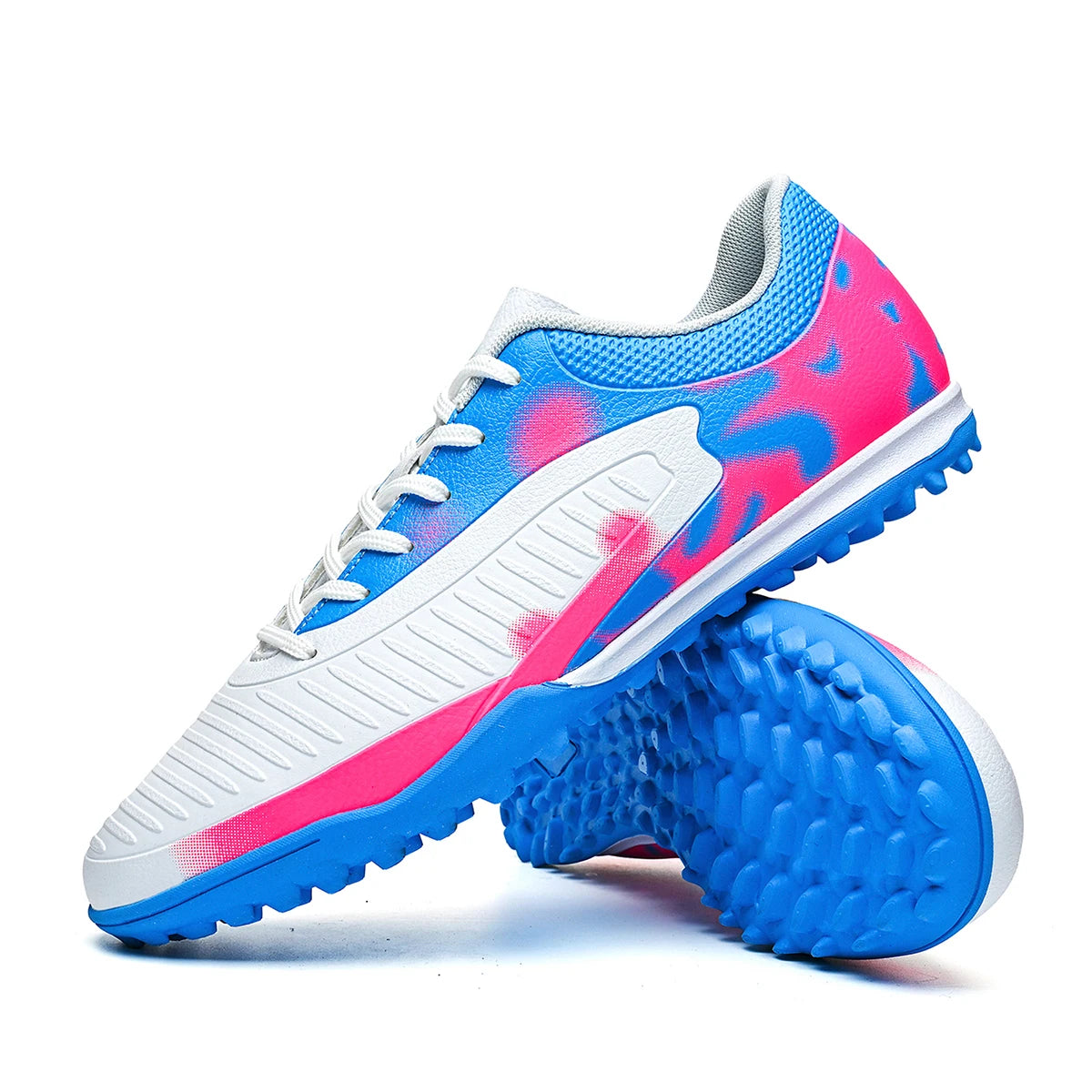 Entry Adult TF football shoes Elastic PU Fabric Shock-absorb Rubber Outsole Anti-slip Wear-resistant Beginner Turf Sports Sneake