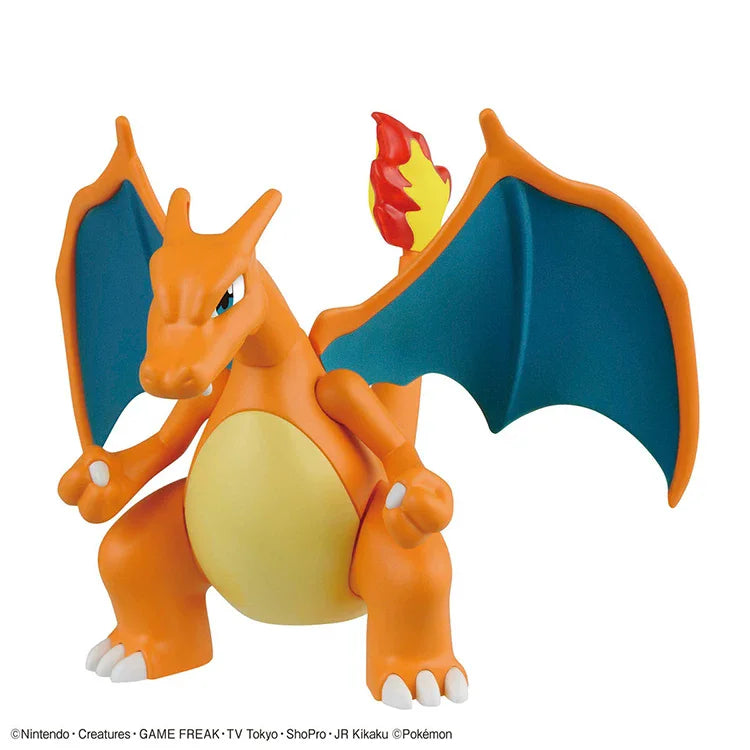 Bandai Original In Stock POKEMON Miraidon Mega Rayquaza Dragonite Charizard Anime Action Figures Assembly Model Ornaments