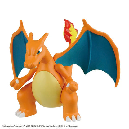 Bandai Original In Stock POKEMON Miraidon Mega Rayquaza Dragonite Charizard Anime Action Figures Assembly Model Ornaments