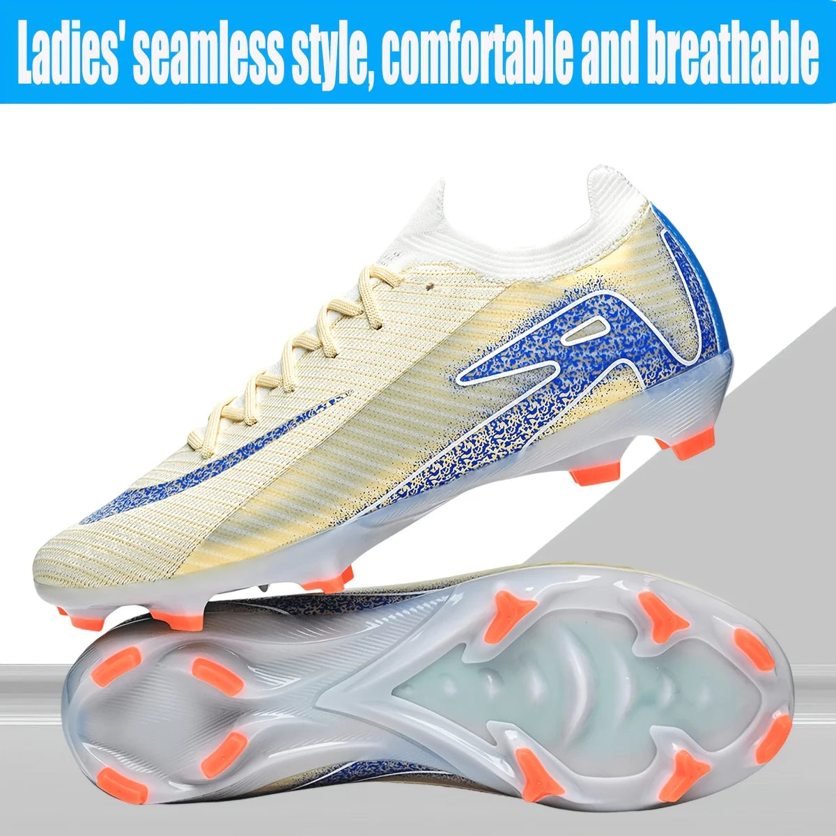 Men AG FG Football Cleats Soft PU Upper Reinforced Stud Structure For Adult Outdoor Lawn Football Match And Training