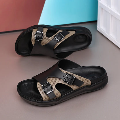 Summer Men Casual Sandals Outdoor Climbing Classic Roman Leather Beach Comfortable Trekking Hiking Fishing Fashion Slippers
