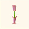 1pc Tulip Cup Brush with Detachable Sponge Head - Long Handle Bottle & Glass Cleaner, Durable Plastic, Ideal for Kitchen Use