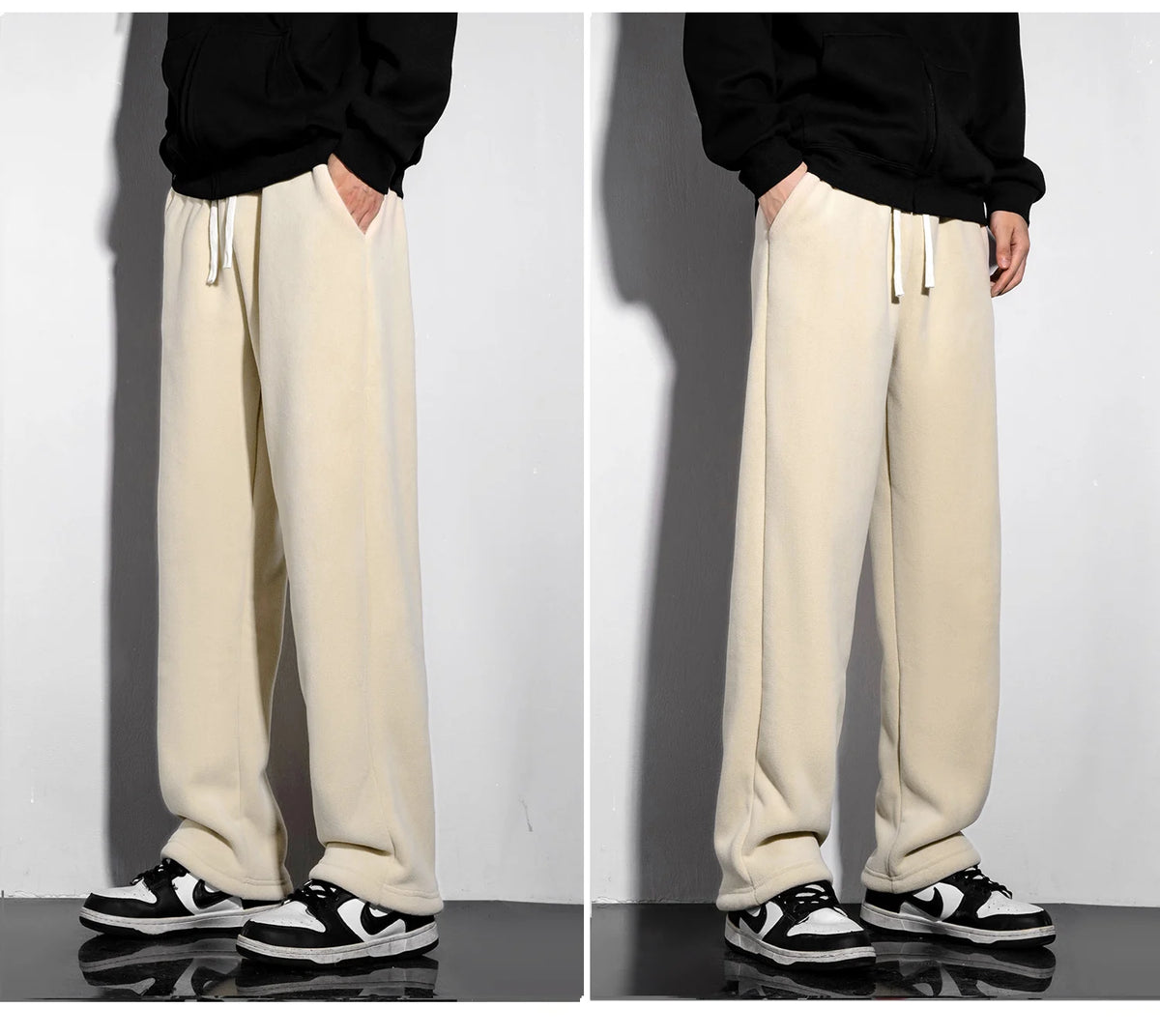 Fleece-Lined Drawstring Sweatpants
