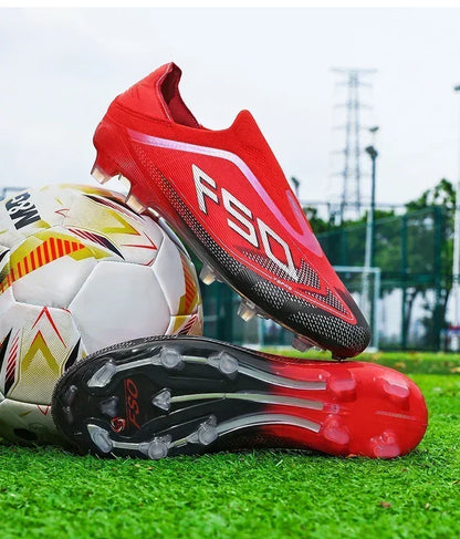 New Men Football Boots Sneakers High-quality Non-Slip Boys Cleats Hot-selling Soccer Shoes Grass Outdoor Match High-top Light