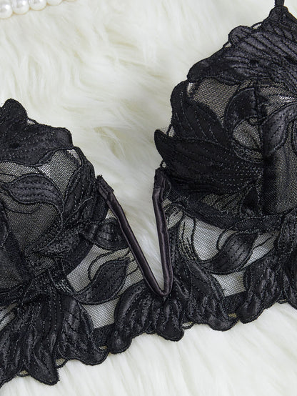 Women's Floral Lace Bra & Brief Set
