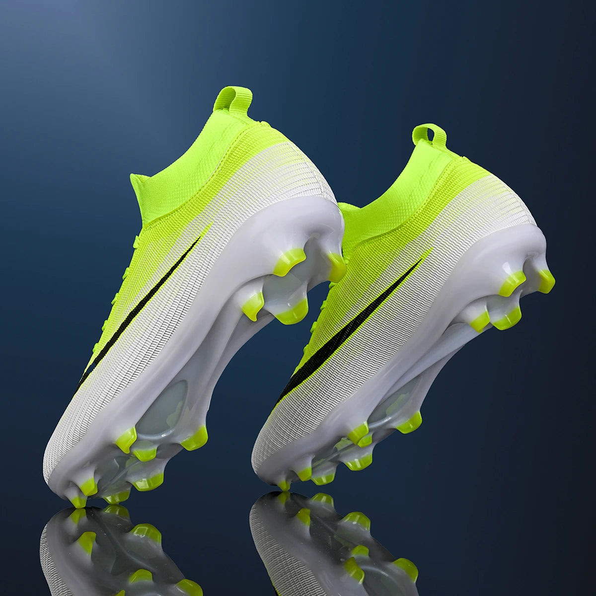Men AG FG Football Cleats Soft PU Upper Reinforced Stud Structure For Adult Outdoor Lawn Football Match And Training