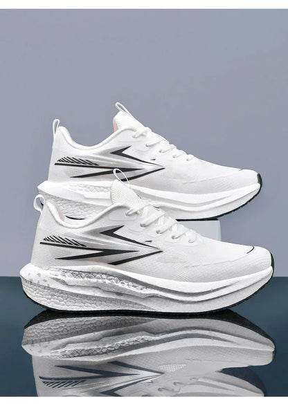 Men's Running Shoes Jogging Cushioning Mesh Outdoor Couple Trainer Race Breathable Sneakers Non-Slip Carbon Board Off-road Shoes