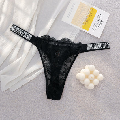 Women's Shine-Strap Thong Panty