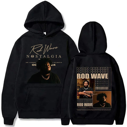 2025Rod Wave Tour Fashion Casual Nostalgic Hip Hop Music Printed Hoodie Men's and Women's Pullover Fans Luxury Gift Top Hoodie