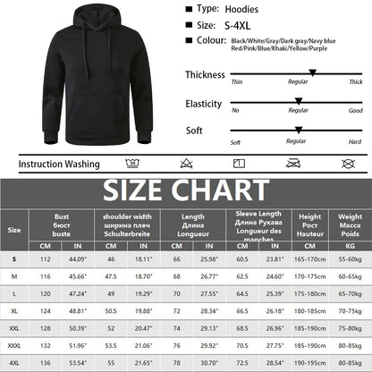 Men's Solid Pullover Hoodie